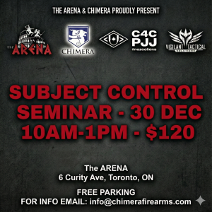 Force on Force Scenario Training only – Sunday, December 30th 2025 – 2pm-530pm – The Arena, Toronto